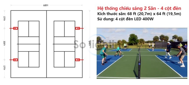 Den chieu bong san PICKLEBALL 2